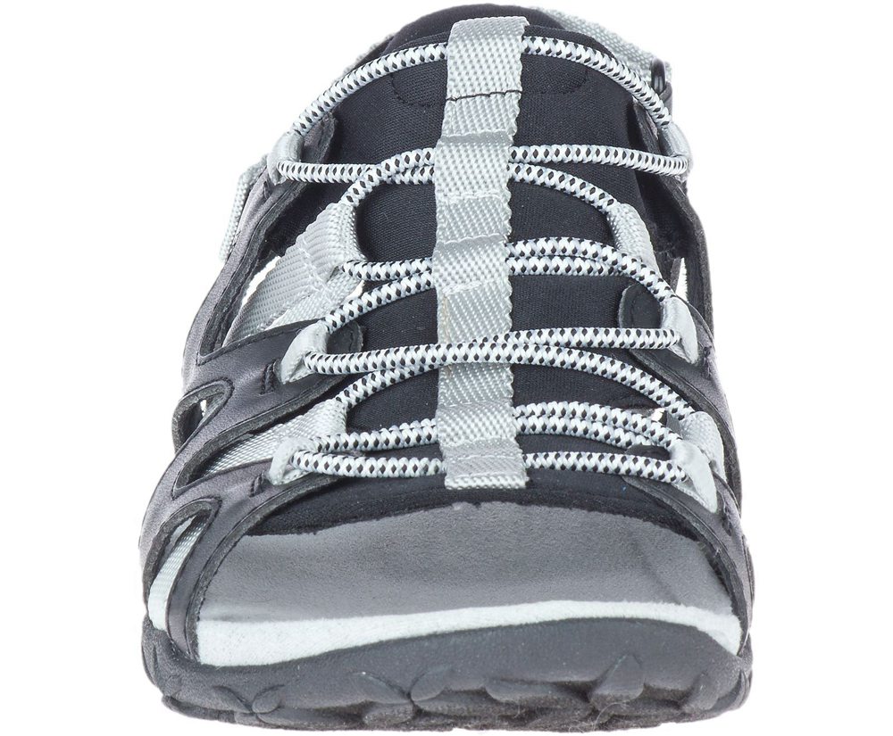Merrell Sandals White/Black - Terran Cage Backstrap - Womens 08HDSICTB